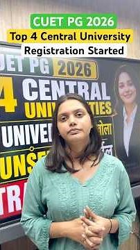 CUET PG 2026 | top 4 Central University Registration Started #cuetpg2026 #cuetpgcutoff