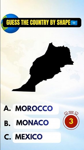 Guess the Country by Shape⏱️🌎| Hard Quiz! #shorts #geographyquiz