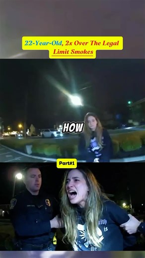22-Year-Old, 2x Over The Legal Limit Smokes Weed front of cop#womenarrested #cops #usacops #bodycamcops #bodycam