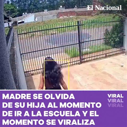 VIRALES | 😲 🔹Se viralizan las imágenes de una mujer que al llevar a su hija a la escuela la deja atrás mientras avanzaba a paso firme con los materiales escolares. 🔹Los ciudadanos se preguntan en qué estaba pensando para olvidar a la niña. 🎥 Redes Sociales #ElNacional | El Nacional PY