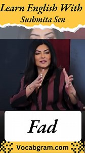 Fad Meaning - Learn English With Celebrities #vocabs #english #englishvocabulary | Vocabgram