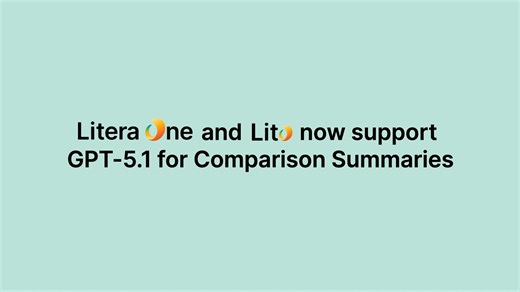 Supercharge your firm’s document comparison with choice and precision. Now Litera One & Lito let you pick between GPT‑4o and the new GPT‑5.1 for smarter, more accurate summaries — so you get the speed you need and the insights that matter most. Read more: https://bit.ly/4qDdOjK | Litera Microsystems