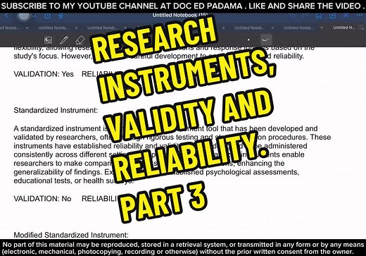 Research Instruments: Understanding Validity and Reliability for Your Research Paper