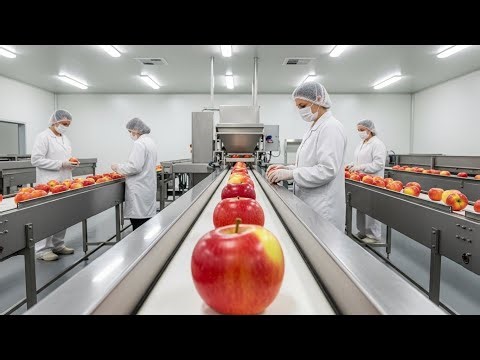 Inside the Apple Juice Factory – From Fresh Apples to Bottled Juice (Full Process)