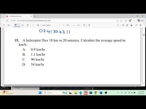 CALCULATING AVERAGE SPEED - MATHEMATICS GRADE 8