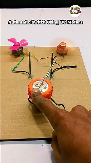 Automatic Switch Using 2 DC Motors | Smart Direction Control Fan Project ⚡