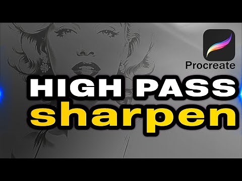 Procreate tip: Apply High Pass filter to sharpen images or your artwork.
