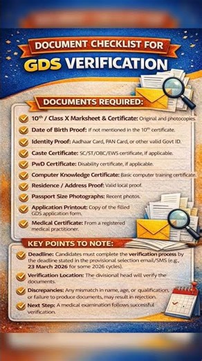 GDS Documents Checklist #gds document verification