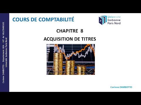 8. Comptabilisation des titres - GEA - Cours de comptabilité générale