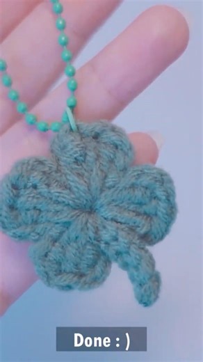 Mini Crochet Clover Keychain 🍀 Quick & Cute Project