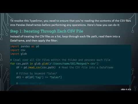 Solving the TypeError: list indices must be integers or slices, not str in Pandas DataFrames