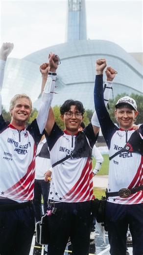 From the Winnipeg 2025 World Archery Youth Championships: How Team USA U21 recurve men stunned Korea in the rain. Final arrow? A perfect 10 🇺🇸 🎥: @worldarchery / @scoreplay.io #tbt #USAArchery #archery #recurve | USA Archery