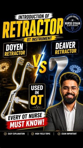 ❌Doyen Retractor vs Deaver Retractor 😱| 99% Students Get Confused! | OT Instrument Explained🔥#shorts
