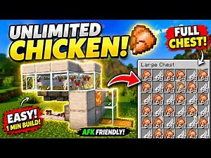 Minecraft 1.21+ Easy Chicken Farm Tutorial (AFK Cooked Chicken Farm Java)