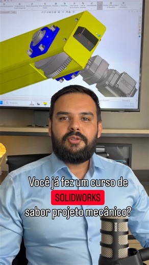 Eng Eric Souza on Instagram: "Pegou a referência? 😅 Mas que tem muito cursinho de Solidworks que não ensina a projetar é a mais pura verdade. Na imersão Projetos Mecânicos na prática você vai criar um projeto do início ao fim comigo, e vou te dar o caminho para atuar na área, mostrando como entrar em uma empresa ou como conseguir seus primeiros clientes para projetos como autônomo. Acessa o link da Bio no meu perfil ou comente Imersão aqui. Ao fazer a inscrição você já recebe acesso a minha pla