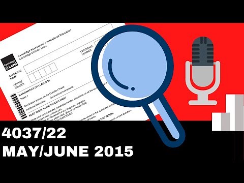 O Level Add Math May June 2015 Paper 22 4037 22