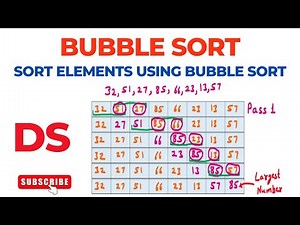 Bubble Sort | Example to Sort Numbers using Bubble Sort | Sorting Techniques | Data Structures