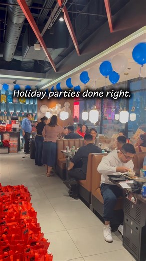 Holiday parties done right! 🎉 Skip the stress of party planning—Tong Yang has the feast, the fun, and the festive vibes ready for your group. 🎄 Book your table today and let the feast begin! 📍Level 3, Al Fresco Dining, One Ayala Avenue cor. EDSA, Ayala Center, Makati City 📞 0977 840 5888 For reservations: https://bit.ly/reserve-tyoa Open daily! Monday to Thursday Lunch: 11:00 AM - 2:30 PM Dinner: 5:30 PM - 9:00 PM Friday to Sunday 11:00 AM - 10 PM #TongYang #GrillAndHotpotAllYouCan #Unlimite