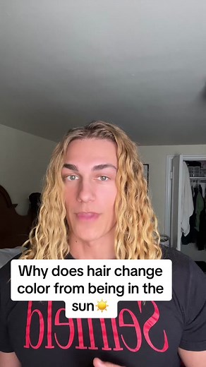 Why does hair color change after being in the sun! #bleachedhaircare #haircolor