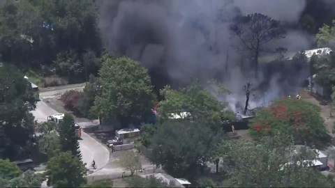 Brush fire damages 10 homes in Brevard County