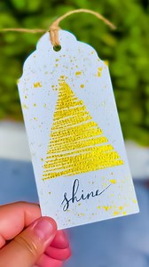 This is a tree that anyone can make! And look at how it sparkles✨ Directions: 1. Use tape to make a triangle 2. Paint lines using gold ink (it’s ok if lines are not straight) 3. Load brush with gold ink and hit the brush continuously to splatter gold everywhere 4. Optional: write an inspirational word (write in pencil first can be helpful) Most supplies are in my Amazon storefront while some have extra discount codes direct from company websites (ships worldwide) these websites are listed on Lin