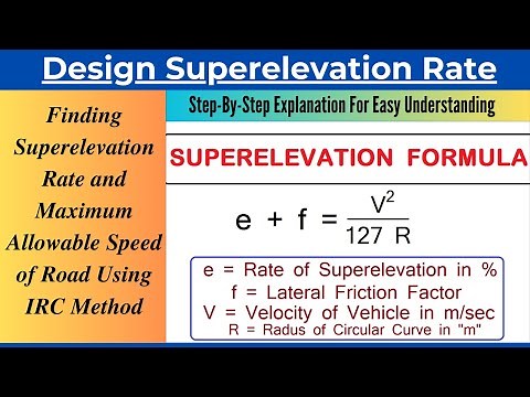 Finding Design Superelevation Rate and Maximum Allowable Speed of Road Using IRC Method| Problem