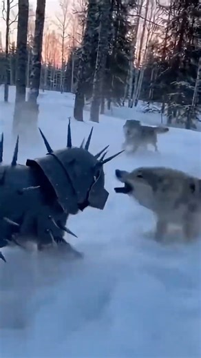 A Dog in Spike Armor Took on Wolves… Alone! #doghero #dogbravery #dog #wolves