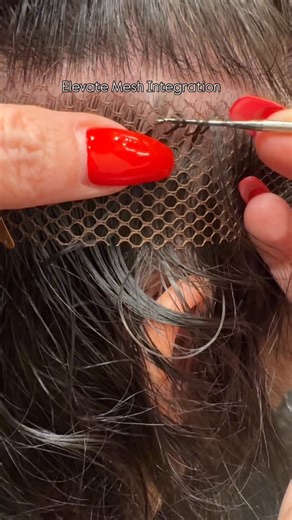 ASHEVILLE NC•MESH INTEGRATION•WIGS on Instagram: "This is Elevate Mesh Integration™ Partial Mesh ✨ @elevatemeshintegration Most people don’t realize mesh can be used in everyday installs, but it’s a game changer for clients who can’t keep their sides in. Sometimes it’s not the stylist or the client. Some hair and lifestyles just don’t hold traditional extensions 💁🏻‍♀️ Partial mesh has changed so many of my clients’ lives by allowing extensions to sit closer to the face, especiall