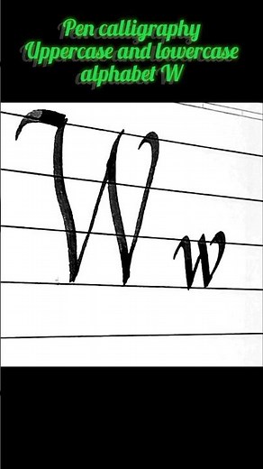 Wonderful W ✨ | Smooth & Stylish Calligraphy Tutorial #calligraphy #artshorts