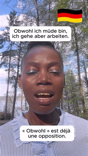 Even though I'm tired, I'm going to work. #work in Germany #German for French speakers