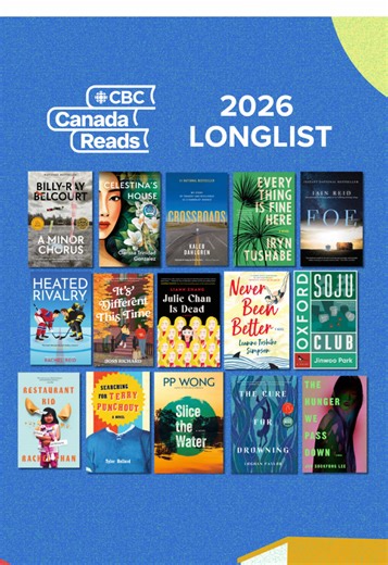 The #CanadaReads 2026 longlist is here! 🎉 This year, the great Canadian book debate is looking for one book to build bridges. Stories connect us to different people, places and perspectives. This year's collection of titles showcases the power storytelling has to inspire, connect and grow together. The five panellists and the five books they choose to champion will be revealed on Jan. 22. The debates will take place April 13-16. Here are the 15 books on the longlist: A Minor Chorus by Billy-Ray