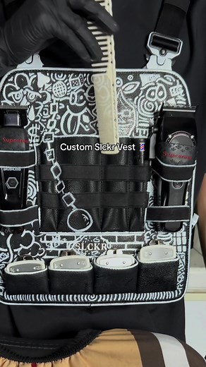 Customizing My Daily Barber Vest 🔥 @SLCKR #barber #barberproducts #barbertools #barbervest #slckr #Ccblendz #stylecraft #instinctclipper #custombarbertools #customclippers