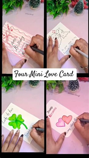Four Mini Love Gift Card Ideas ♥️ #shorts #shortsfeed #diy #handmade #giftcard #minecraft #love#gift