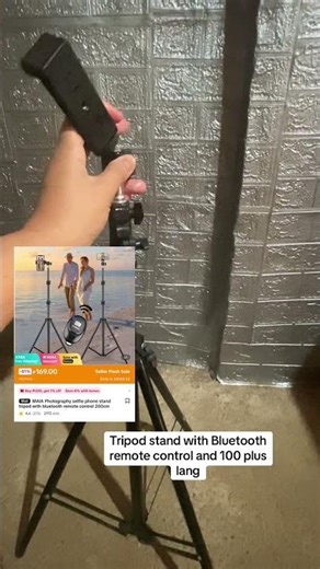 Tripod stand with Bluetooth remote control #youtube #tripod #tripodormobilestand #short