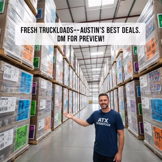 ATX Overstock on Instagram: "🚨 Fresh truckloads and pallets available in Austin! Most Major Big Box Retail —you name it, it’s stacked and ready. Pallets are looking CLEAN and these bad boys move FAST. Curious what’s inside? Let’s just say it’s all killer, no filler. Want first pick or a walk-through preview? DM me—serious buyers only! Let’s make a deal before they’re gone. 🔥#atxoverstock #palletsales #overstockdeals"