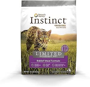 Instinct Limited Ingredient Diet Grain Free Rabbit Meal Formula Natural Dry Cat Food By Nature'S Variety, 12.1 Lb. Bag