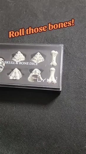 TTRPG Bone themed dice set by LYNX! @Lynx #freesample #tiktokshop #tiktokviral #dicegoblin #dndtiktok