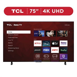 TCL 75” Class S4 (75S451) 4K UHD HDR Smart TV with Roku TV