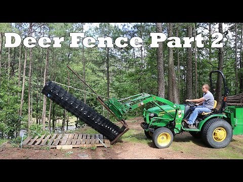 8ft Metal Deer Fence Install Part 2 - Fencing Attachment - Corrected length