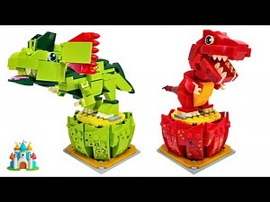LEGO Dinosaurs | Baby T-Rex & Dilo Speed Build | Unofficial LEGO