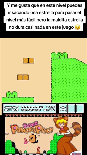 La princesa Peach y el nivel 3 del mundo 7 del Super Mario Bros 3. #supermariobros3
