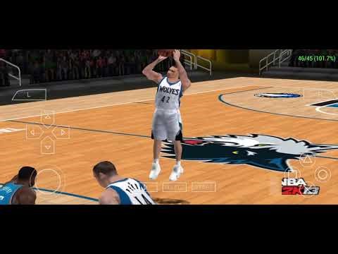 NBA 2K13 Minnesota Timberwolves vs Oklahoma City Thunder PSP Android 60FPS (PPSSPP Emulator)