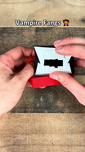 How to make origami vampire fangs