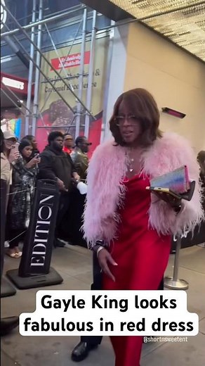 Gayle King looks fabulous in red dress