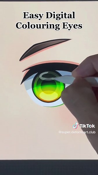 Coloring Anime Chibi Eyes with Procreate