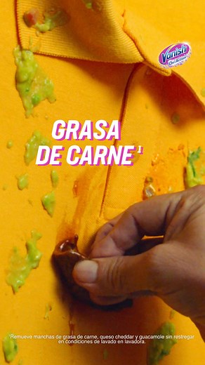 4.4K views · 30 reactions | La nueva fórmula de Vanish® remueve manchas casi imposibles como las de grasa. Ahora sin restregar, en ciclo lavado rápido e incluso en agua fría. | Vanish Chile | Facebook
