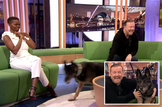 Ricky Gervais interview chaos as After Life dog bolts from The One Show set