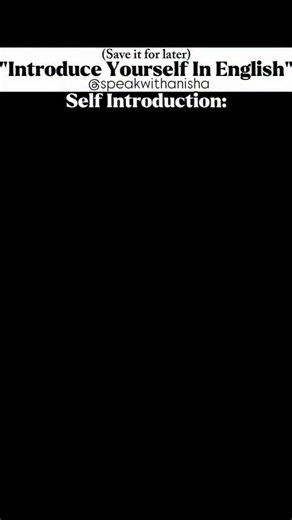 Anisha Singh on Instagram: "👀🎯 Master Your First Impression! Here’s a powerful self-introduction reel every professional must know. Whether you're preparing for a job interview, a client pitch, or networking—this intro sets the tone for success. Save it. Use it. Own the room with confidence. 💼💬 👇 Who else needs this? Tag them below! 📌 Save for your next big opportunity. Follow :- @speakwithanisha & improve yourself daily! --- 🔥 Viral Hashtags: #SelfIntroduction #InterviewTips #Professiona