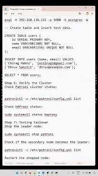 PostgreSQL 18 High Availability Cluster Setup using Patroni + HAProxy on Ubuntu 24.04 LTS 🚀 #psql