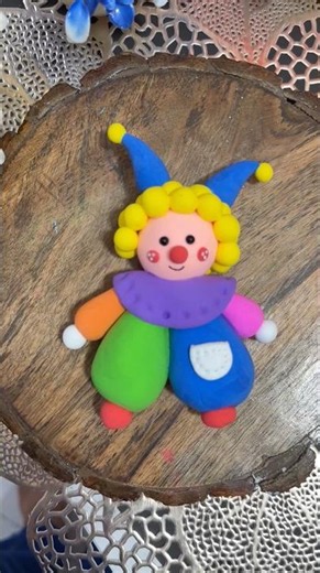 Diy Clown with Clay #shorts #youtubeshorts #clown #diy #craft #kidsvideo #kidsfun #kids #claycraft
